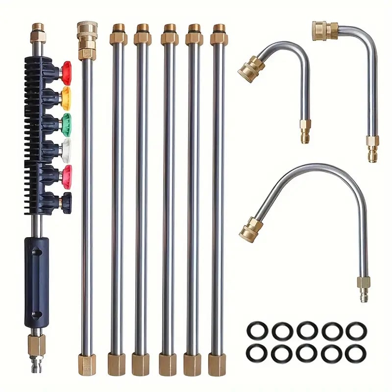 4000 PSI Telescoping High Pressure Washer Wand Set for Gutter & Roof Drainage & Walls Cleaning