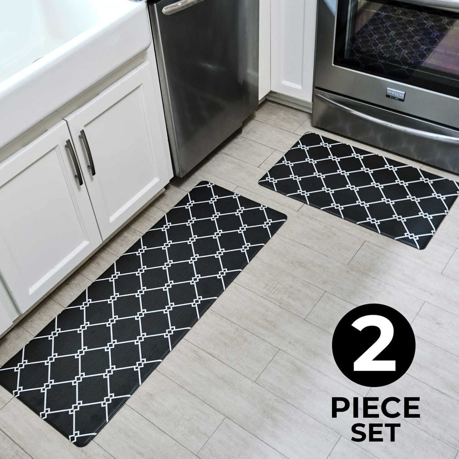 Anti Fatique Cushioned Kitchen Mats - 2 Piece Set