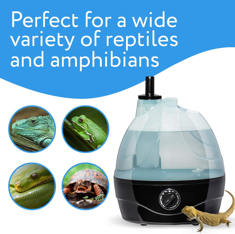 Reptile Fogger Terrarium Humidifier - Adjustable Fog Output - 2.2 Liter Tank