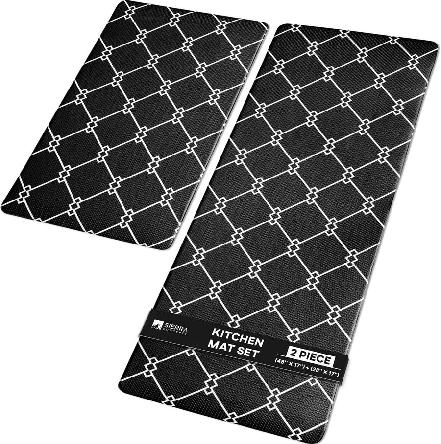 Anti Fatique Cushioned Kitchen Mats - 2 Piece Set