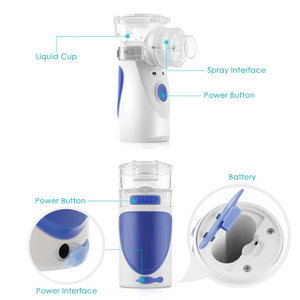 Mini Ultrasonic Portable Handheld Nebulizer Machine Mesh Steam Inhaler for Kids, Adults