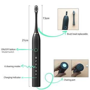 Rechargeable Ultrasonic Electric Toothbrush