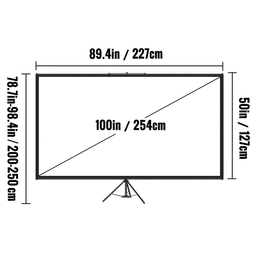 Premium Outdoor Projector Screen with Stand | 100" HD 4K | 16:9