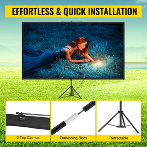 Premium Outdoor Projector Screen with Stand | 100" HD 4K | 16:9